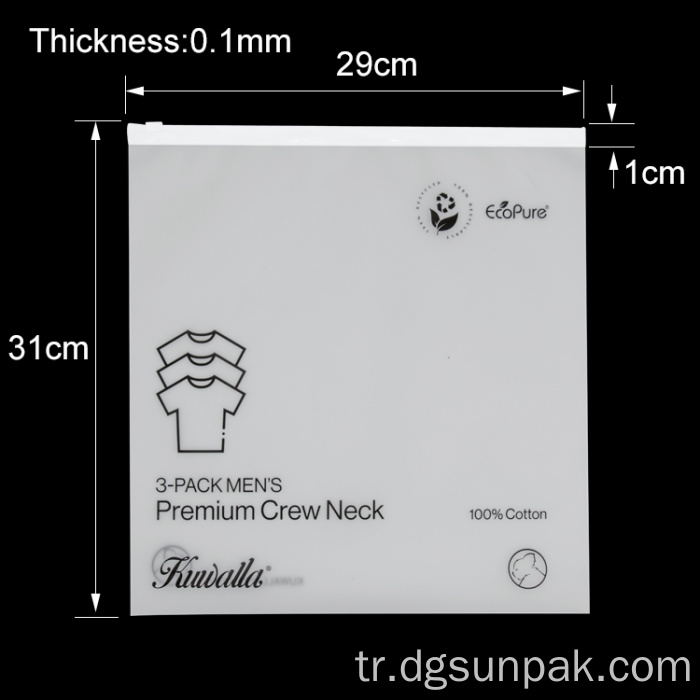 logolu özel zip kilit plastik geri dönüştürülmüş çantalar